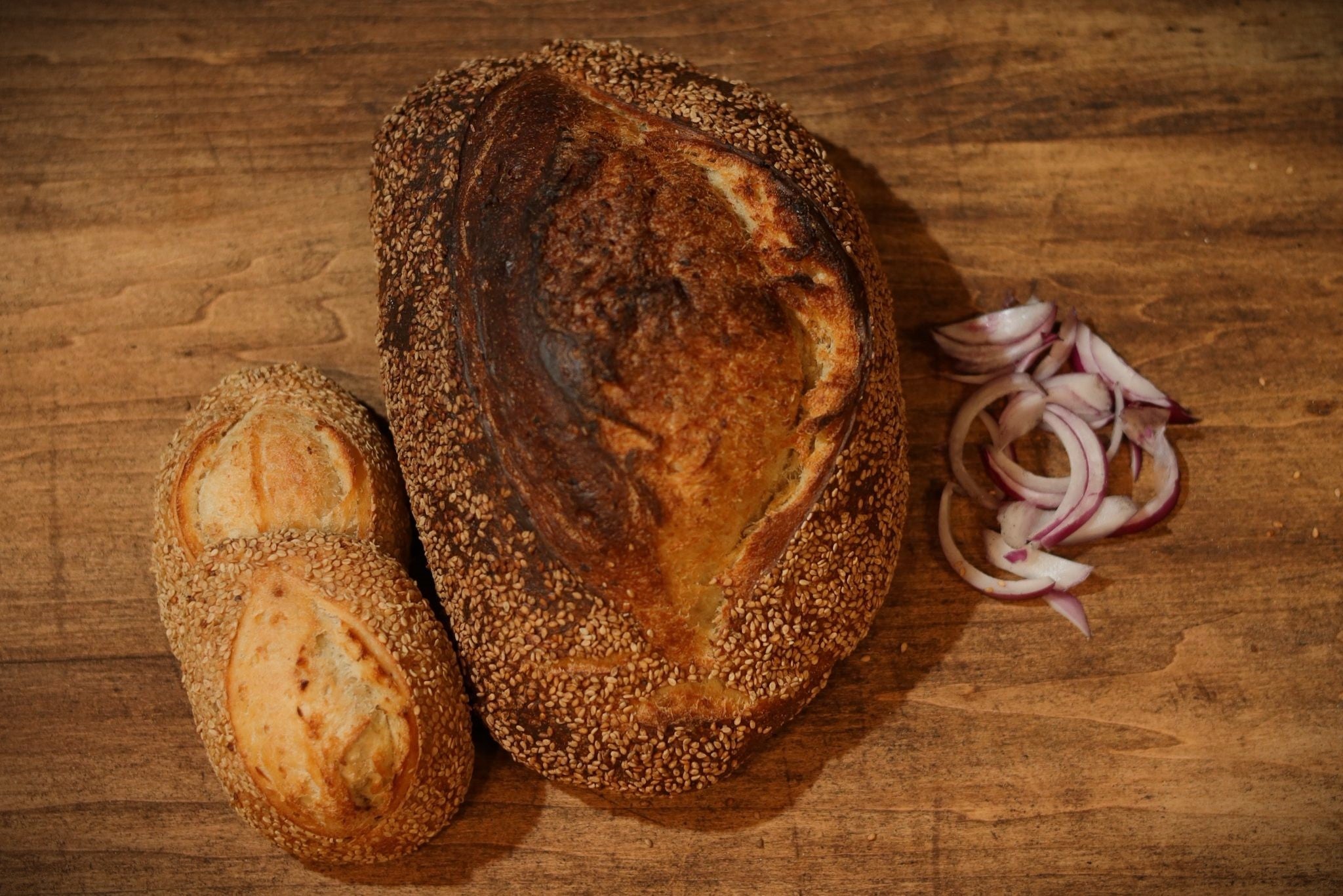 Greek Sourdough Horiatiko Psomi with Onion